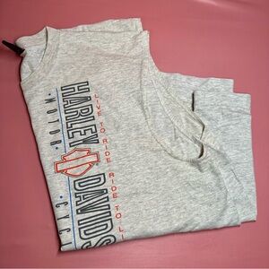 Vintage 1996 Harley Davidson Long Branch NJ Gray Muscle Tee T Shirt